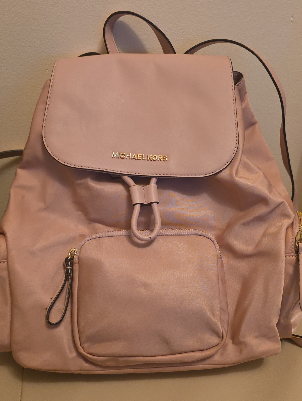 Michael Kors Dusty Rose Large Backpack with Gold Hardware